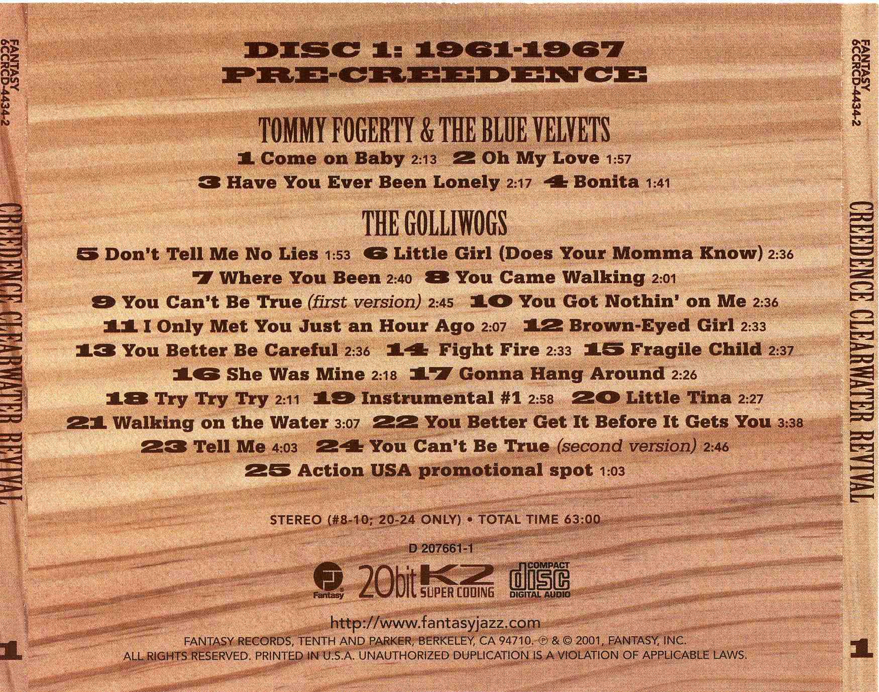 Creedence Clearwater Revival CCR Box Set [ak1 d]